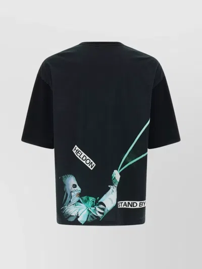 Undercover Graphic Print Crew Neck Short Sleeve T-shirt In Black