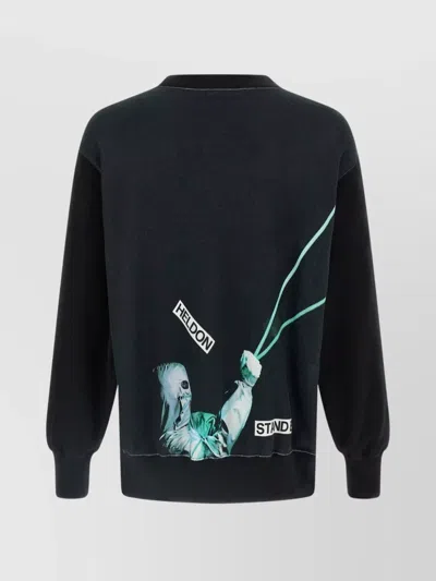 Undercover Graphic Print Crew Neck Sweatshirt In Black