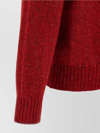 Brunello Cucinelli Cozy High Neck Knit Pullover In Brown