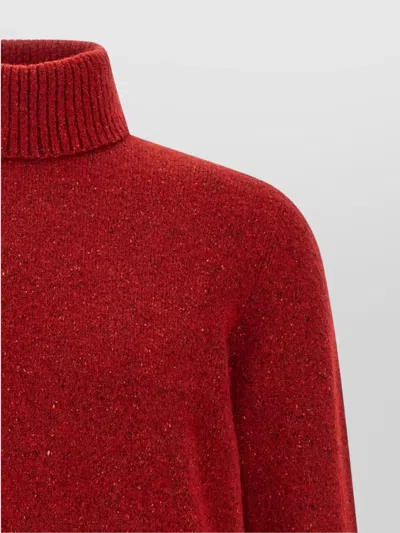 Brunello Cucinelli Cozy High Neck Knit Pullover In Brown