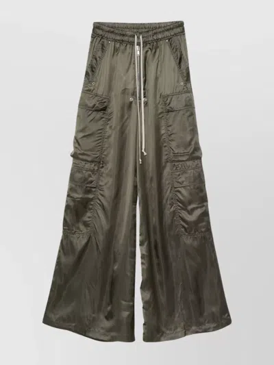 Rick Owens Wide Leg Trousers Elasticated Waistband In Brown