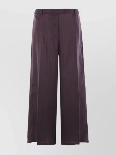 Dries Van Noten Wide Leg Trousers Pockets In Purple