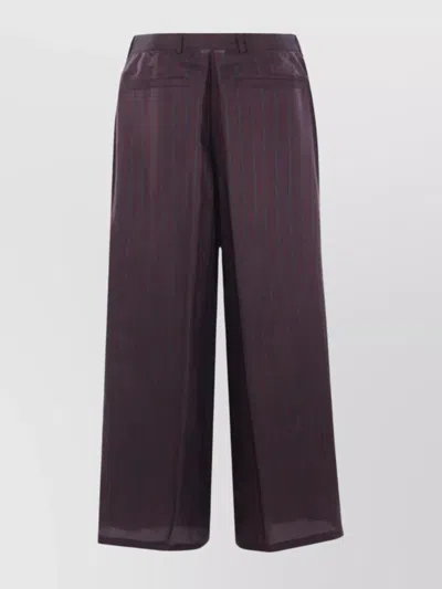 Dries Van Noten Wide Leg Trousers Pockets In Purple