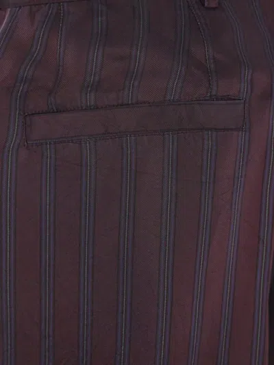 Dries Van Noten Wide Leg Trousers Pockets In Purple