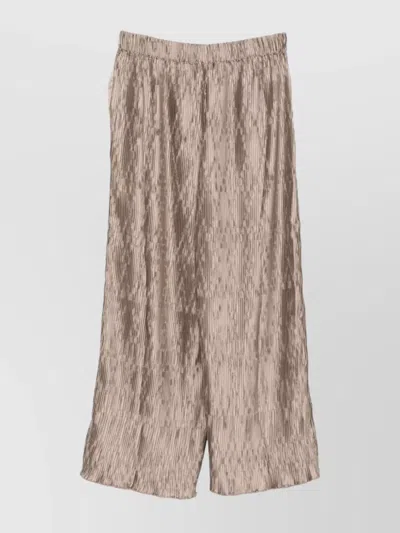 By Malene Birger Wide Leg Trousers Elastic Waistband In Multi