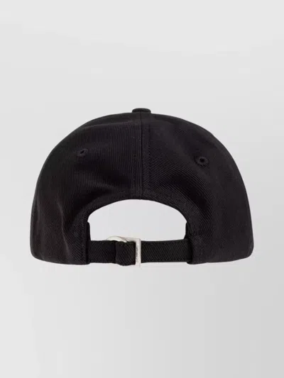 Jacquemus Gadjo Logo-embellished Cotton-twill Baseball Cap In Black