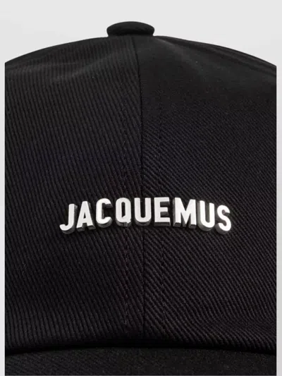 Jacquemus Gadjo Logo-embellished Cotton-twill Baseball Cap In Black
