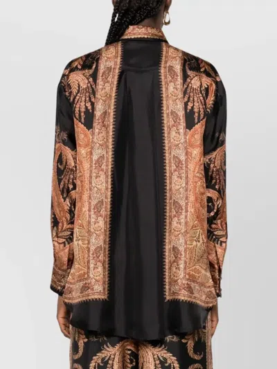 Zimmermann Longline Paisley Pattern Top In Brown