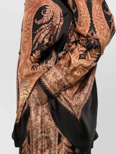 Zimmermann Longline Paisley Pattern Top In Brown