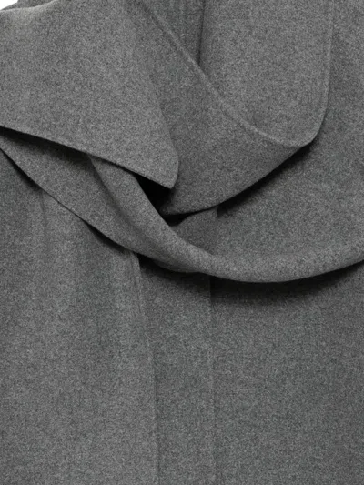 Jnby Draped-cape Jacket In Gray