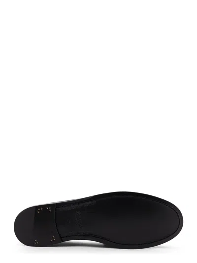 Saint Laurent Laurent Logo-embellished Leather Penny Loafers In Black