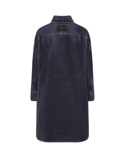 Givenchy Long Denim Shirt In Black