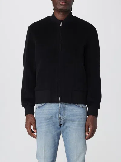 Lardini Zip-front Bomber Jacket In Black