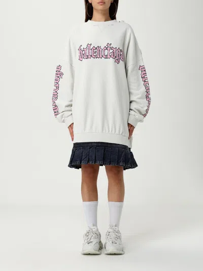 Balenciaga Hybrid Dress In Cotton Jersey And Denim In Multi