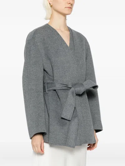 Less Layered Details Jacket In Gray