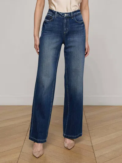 L'agence Scottie High Rise Wide Leg Jeans Marvista In Blue