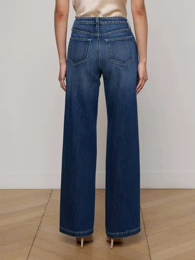 L'agence Scottie High Rise Wide Leg Jeans Marvista In Blue