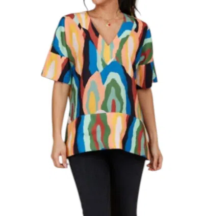 Crosby By Mollie Burch Suzie Tunic Top In Geode Print In Multi