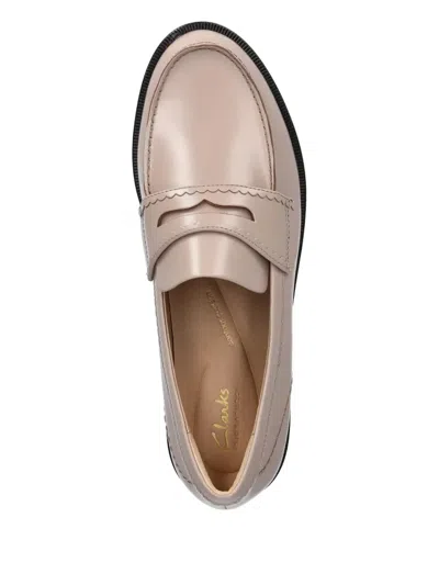 Clarks Originals Stitched Detail Loafers In Neutral