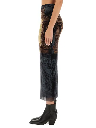 Jean Paul Gaultier "médaillon" Skirt In Multi