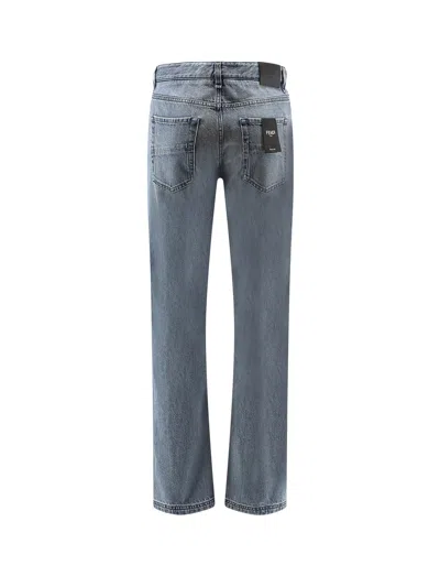 Fendi Men Regular Five Pockets Jeans In Blue