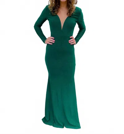 Symphony Living A Dream Maxi Dress In Hunter Green In Green