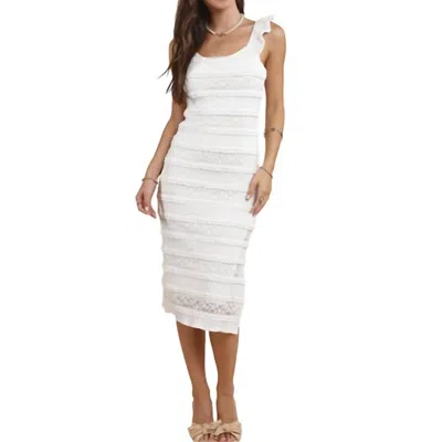 Sadie & Sage Light Of The World Midi Dress In White In White