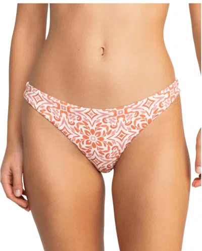 Roxy Fresco Tile Cheeky Bikini Bottom In Multicolor In Multi