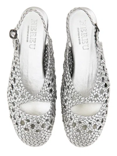 Hereu Slingback Sandal Empuria Metallic In Silver