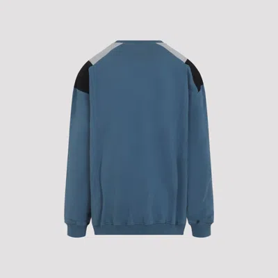 Martine Rose Blue Logo Sweatshirt In Blue