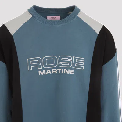 Martine Rose Blue Logo Sweatshirt In Blue