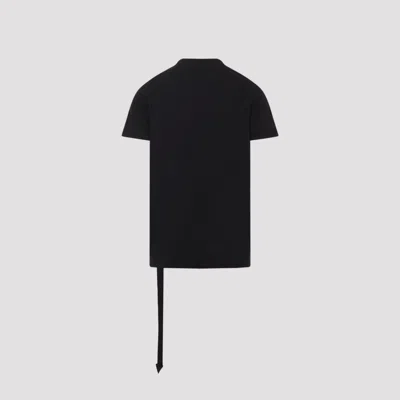Rick Owens Drkshdw Drkshdw By Rick Owens Relaxed Fit Black Cotton T-shirt With Crew Neckline In Black