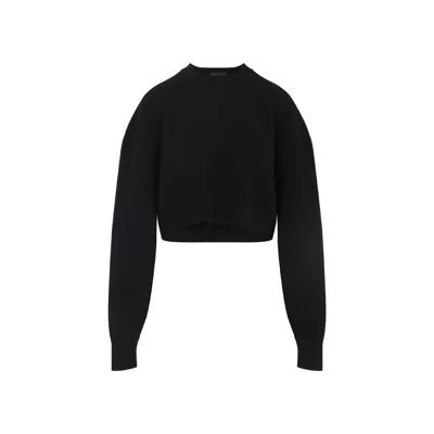 Tom Ford Maglione Oversize In Misto Lana Nera Donna In Black