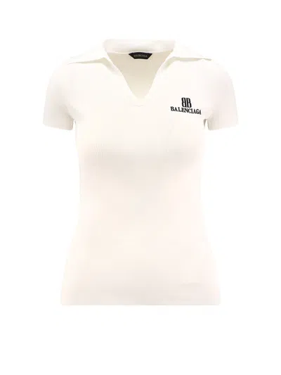 Balenciaga White Short-sleeve Nano Bb Tank Top In Multi