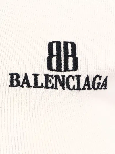 Balenciaga White Short-sleeve Nano Bb Tank Top In Multi