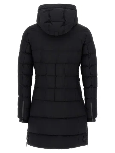 Moose Knuckles Watershed 3 Water Resistant 800 Fill Power Down Puffer Coat With Genuine Shearling Tr In Black