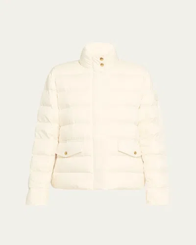 Moncler Bessettes Short Down Puffer Jacket In White