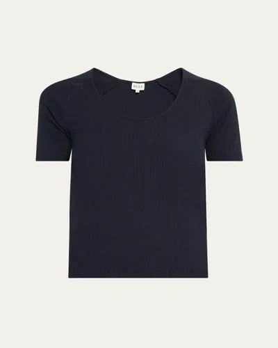 Kule The Elzi Ribbed T-shirt In Blue