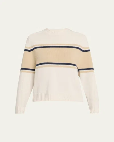 Twp Saddle Striped Cashmere Sweater In Multi