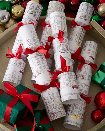 Robin Reed Uptown Christmas Crackers, Set Of 6