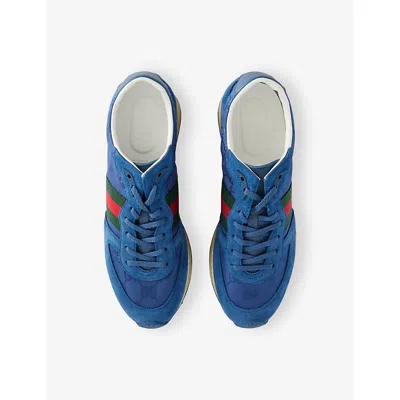 Gucci Stripe Logo Sneakers In Blue