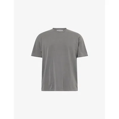 Our Legacy Mens Worn Black Boxy Short-sleeve Cotton-jersey T-shirt In Gray