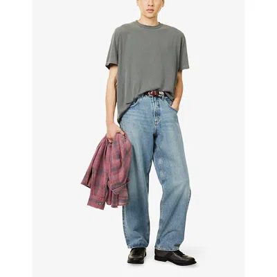 Our Legacy Mens Worn Black Boxy Short-sleeve Cotton-jersey T-shirt In Gray