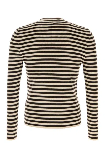 Prada Superfine Wool Striped Crew-neck Sweater In Multi
