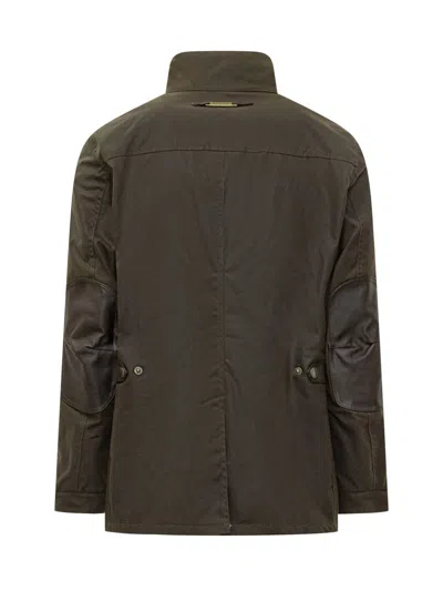 Barbour Green Waxed Cotton Jacket In Green