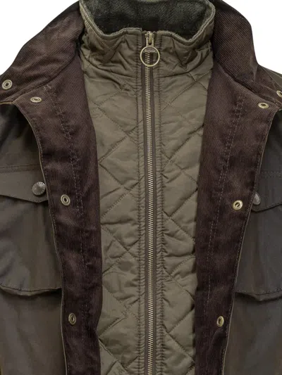 Barbour Green Waxed Cotton Jacket In Green