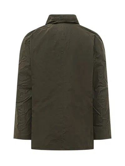 Barbour Green Waxed Jacket In Green