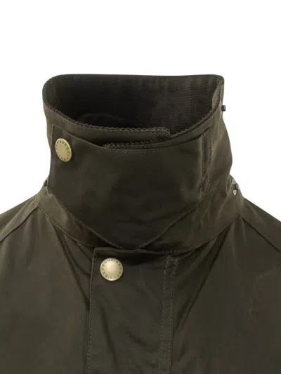 Barbour Green Waxed Jacket In Green
