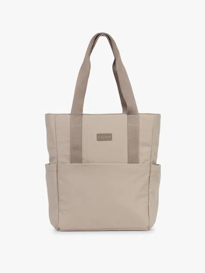 Calpak Connect Zippered Laptop Tote In Gray