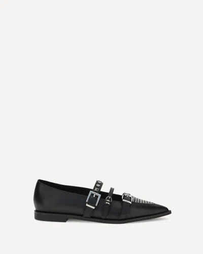 Pinko Studded Ballerinas In Black
